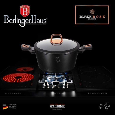 KOMPLET GARNKÓW POWŁOKA GRANIT 10 EL. BERLINGER HAUS BLACK ROSE BH-6154