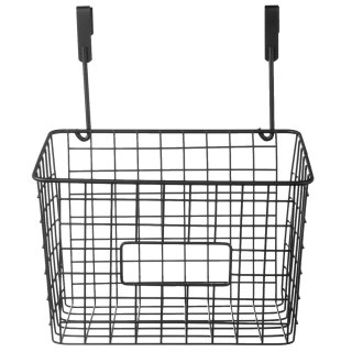Koszyk zawieszany na drzwi szafki metalowy czarny 25x16x30cm RADKA ORION 540601