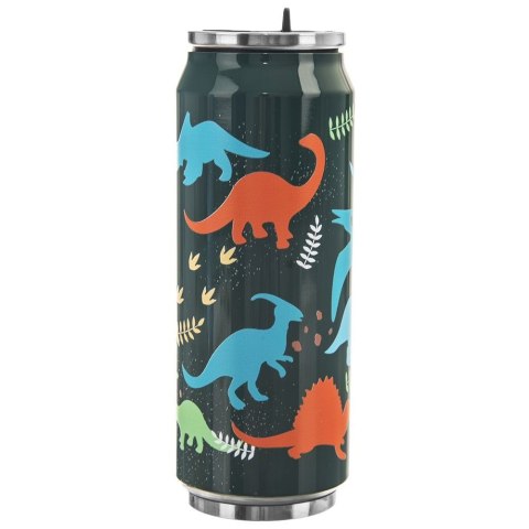 Kubek termiczny PUSZKA ze słomką ustnikiem do szkoły dinozaur 500 ml ORION 128514