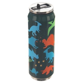 Kubek termiczny PUSZKA ze słomką ustnikiem do szkoły dinozaur 500 ml ORION 128514