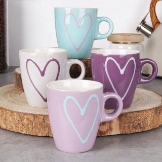 Kubki ceramiczne do kawy herbaty 230ml zestaw kubków mix kolorów 4 szt ORION 126967X4