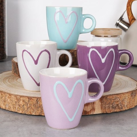 Kubki ceramiczne do kawy herbaty 230ml zestaw kubków mix kolorów 4 szt ORION 126967X4