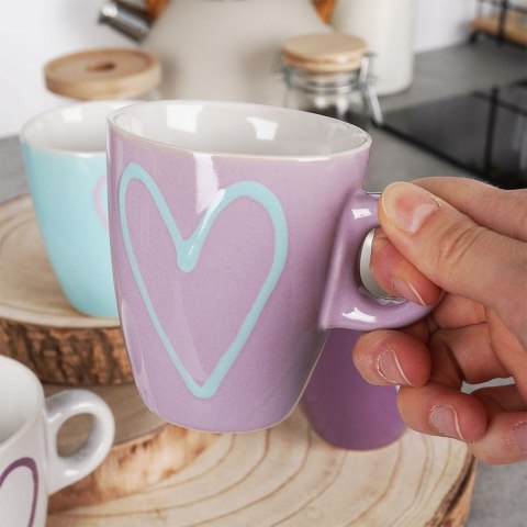 Kubki ceramiczne do kawy herbaty 230ml zestaw kubków mix kolorów 4 szt ORION 126967X4
