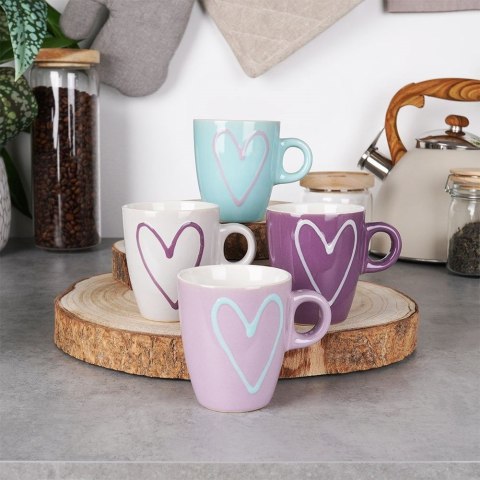 Kubki ceramiczne do kawy herbaty 230ml zestaw kubków mix kolorów 4 szt ORION 126967X4