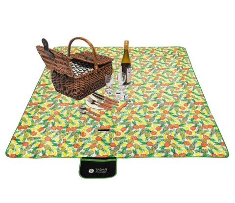 Mata Piknikowa Wodopodporna 200 X 200cm TADAR Ananasy TD-2664