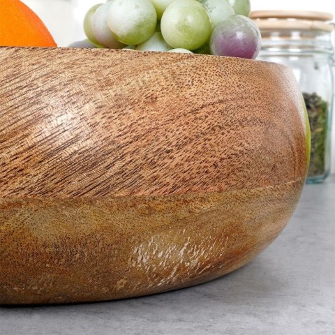 MISKA DREWNIANA DO SERWOWANIA PRZEKĄSEK CHIPSÓW KOSZYK NA OWOCE MANGO 18.5CM 900ML ORION 120285