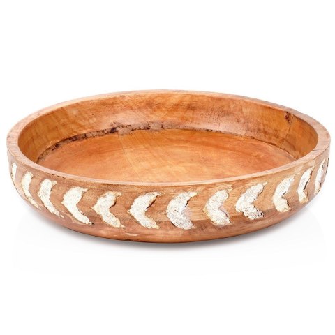 MISKA DREWNIANA DO SERWOWANIA PRZEKĄSEK SAŁATEK NA OWOCE 30.5CM 2.5L VILDE 259690