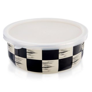 Miska kuchenna emaliowana z pokrywką SZACHOWNICA 17cm 1L ORION 129233