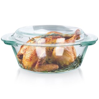 Naczynie żaroodporne z pokrywką szklane do zapiekania 1.4L + 430ml VILDE 259601