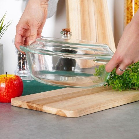 Naczynie żaroodporne z pokrywką szklane do zapiekania 2L + 750ml VILDE 259602