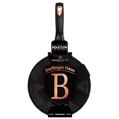 Patelnia Granitowa Do Naleśników 28 cm BERLINGER HAUS BLACK ROSE BH-6181