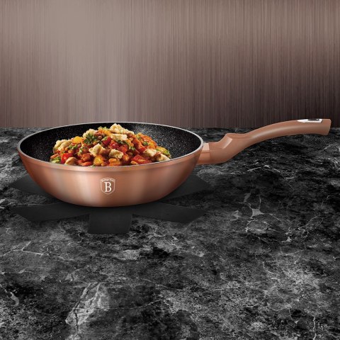 PATELNIA GRANITOWA / WOK 28CM BERLINGER HAUS METALLIC LINE ROSE GOLD BH-1512-N
