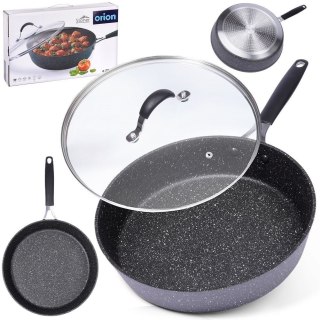 Patelnia granitowa do smażenia z pokrywką nieprzywierająca indukcja STONER 28 cm ORION 112931