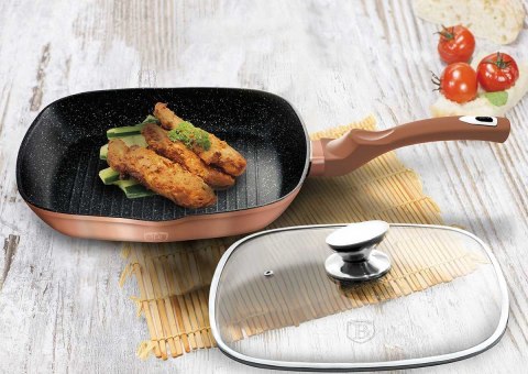 Patelnia Granitowa Grill 28cm BERLINGER HAUS METALLIC LINE ROSE GOLD BH-1610-N