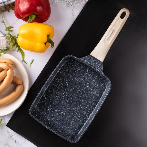 PATELNIA MARMURKOWA PROSTOKĄTNA GŁĘBOKA KLAUSBERG KB-7813 CZARNA