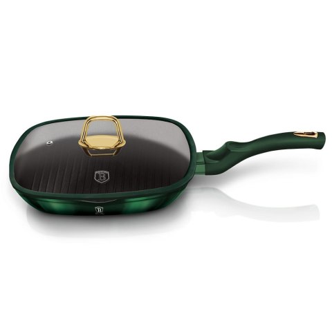 PATELNIA TYTANOWA GRILLOWA 28x28CM BERLINGER HAUS METALLIC LINE EMERALD BH-6051