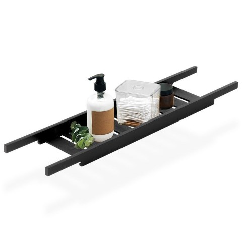 Półka łazienkowa na wannę bambusowa czarna 68 cm BATHROOM SOLUTIONS 567007