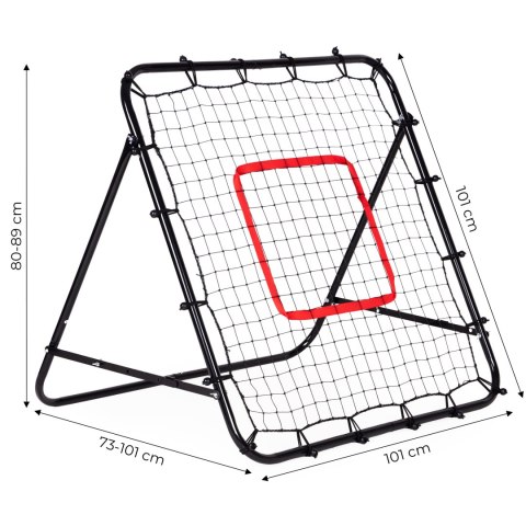 REBOUNDER DO PIŁKI NOŻNEJ TRENAŻER PIŁKARSKI BRAMKA DO ODBIJANIA PIŁKI 100X100 CM MULTIGARDEN