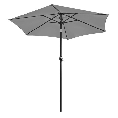 SKŁADANY PARASOL OGRODOWY BALKONOWY REGULOWANY 210 CM SZARY