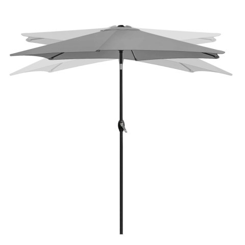 SKŁADANY PARASOL OGRODOWY BALKONOWY REGULOWANY 210 CM SZARY