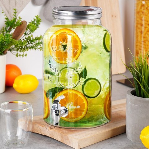 SŁÓJ SŁOIK DO NAPOJÓW Z KRANIKIEM SZKLANY 6,2L VILDE 139606