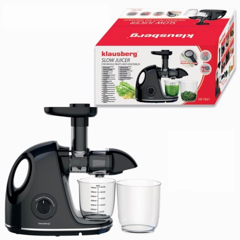 SOKOWIRÓWKA WOLNOOBROTOWA 150W DO OWOCÓW I WARZYW COLD PRESS KLAUSBERG KB-7861