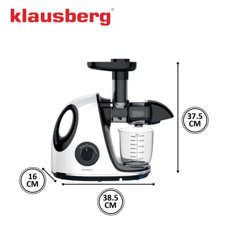 SOKOWIRÓWKA WOLNOOBROTOWA 150W DO OWOCÓW I WARZYW COLD PRESS KLAUSBERG KB-7864