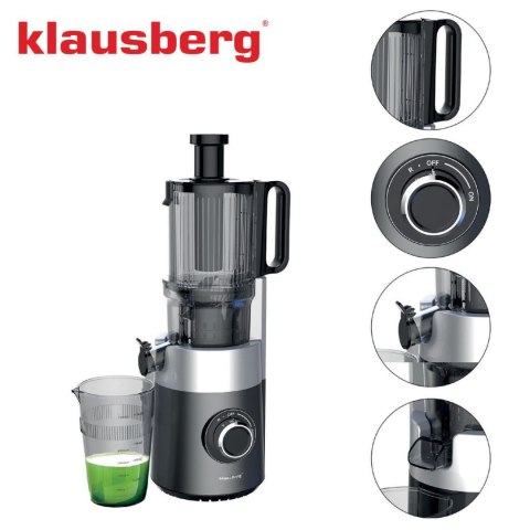 SOKOWIRÓWKA WOLNOOBROTOWA 180W DO OWOCÓW I WARZYW COLD PRESS KLAUSBERG KB-7881