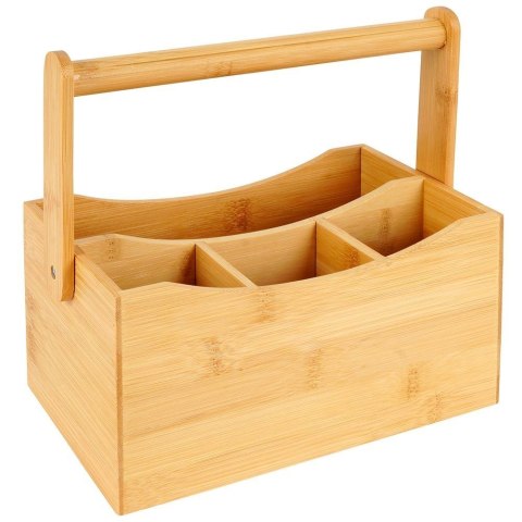 Stojak na sztućce sosy przyprawy organizer bambusowy grillowy VILDE 229068