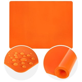 Stolnica do ciasta silikonowa mata kuchenna gruba pomarańczowa 40x30 SILLINIE ORION 750366