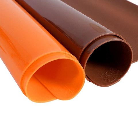 Stolnica do ciasta silikonowa mata kuchenna gruba pomarańczowa 40x30 SILLINIE ORION 750366