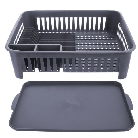 Suszarka do naczyń na naczynia stojąca plastikowa szara 43.5x32x12cm ORION 155210