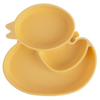 Talerz dla dziecka dzieci silikonowy dzielony żółta kaczka 19.5x19cm ORION 129570
