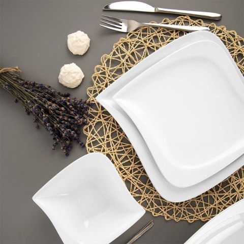 Talerz obiadowy płytki porcelanowy MONA 25x25cm ORION 129501