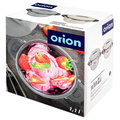 Termos obiadowy stalowy termomisa na zupę lody szary TERMO 900 ml ORION 128520