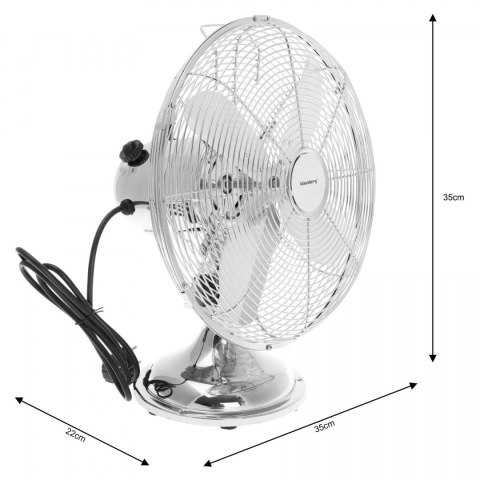 WENTYLATOR BIURKOWY 30CM 40W METALOWY KLAUSBERG KB-7537