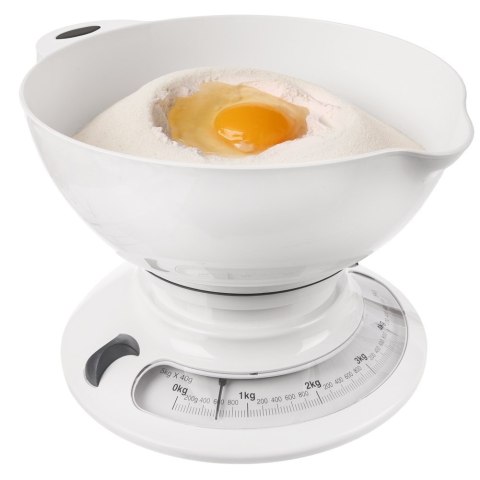 Waga kuchenna mechaniczna z misą miską biała 5kg ORION 131813