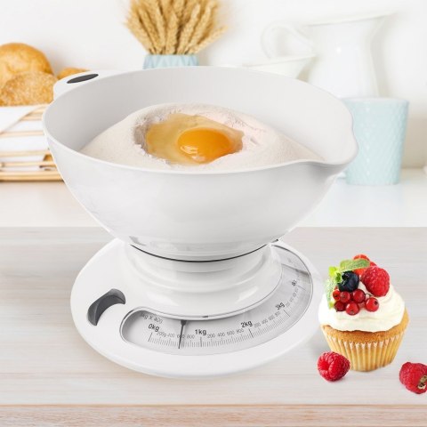 Waga kuchenna mechaniczna z misą miską biała 5kg ORION 131813