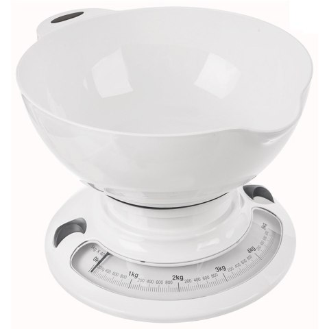 Waga kuchenna mechaniczna z misą miską biała 5kg ORION 131813