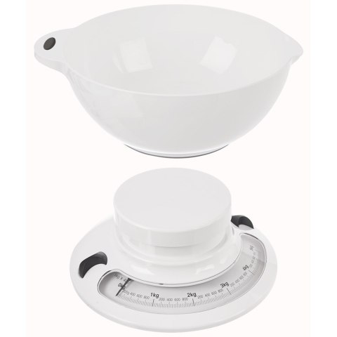 Waga kuchenna mechaniczna z misą miską biała 5kg ORION 131813