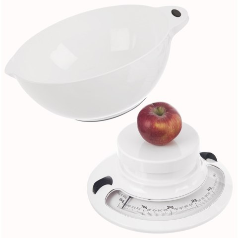 Waga kuchenna mechaniczna z misą miską biała 5kg ORION 131813