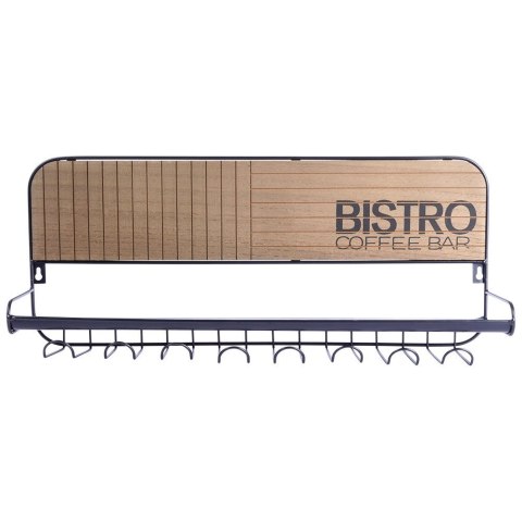 Wieszak na kieliszki kubki filiżanki ścienny półka uchwyt 48x12x20cm BISTRO VILDE 229102