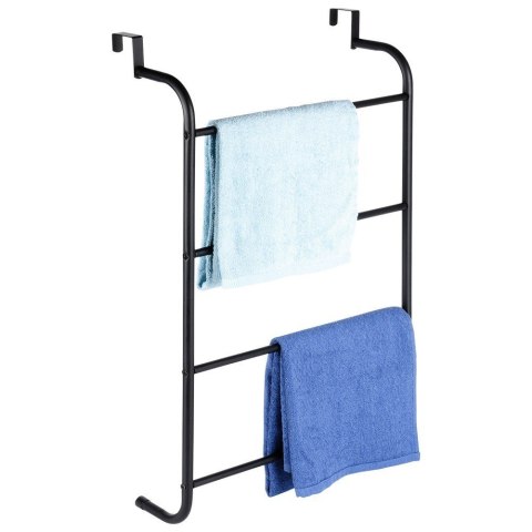 Wieszak na ręczniki łazienkowe uchwyt do wieszania metalowy czarny BATHROOM SOLUTIONS 530844