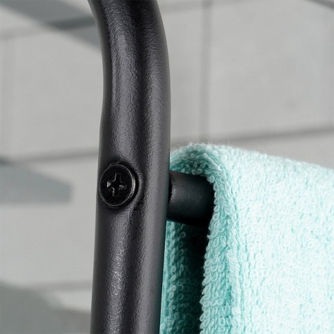 Wieszak na ręczniki łazienkowe uchwyt do wieszania metalowy czarny BATHROOM SOLUTIONS 530844