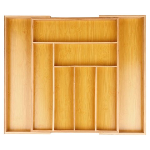 Wkład na sztućce do szuflady szuflad organizer rozsuwany bambusowy 35.5-54.5x45.5cm VILDE 229200