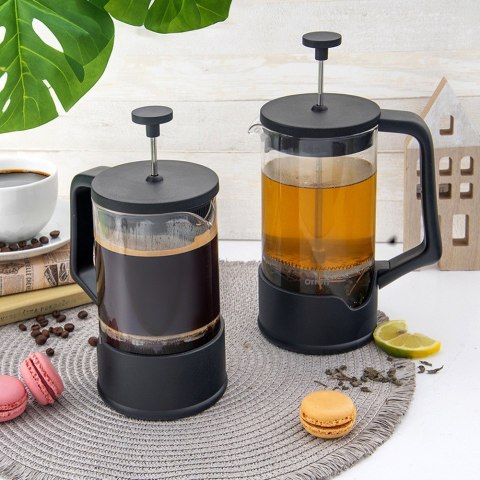 Zaparzacz szklany do herbaty kawy FRENCH PRESS tłokowy BLACK 650 ml ORION 156027