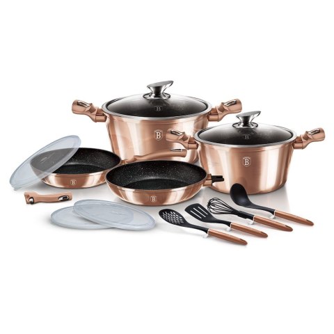 ZESTAW GARNKÓW 13 EL. BERLINGER HAUS METALLIC LINE ROSE GOLD BH-7058