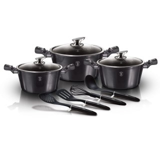 Zestaw Garnków Z Powłoką Granitową 10 el. BERLINGER HAUS Carbon Pro BH-6919