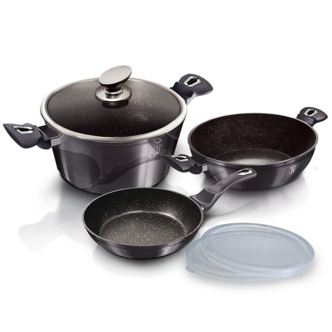 ZESTAW GARNKÓW Z POWŁ. GRANITOWĄ 6 EL. BERLINGER HAUS Carbon Pro BH-6905