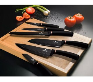 Zestaw Noży 6 Elementów Noże Do Krojenia BERLINGER HAUS BLACK ROSE GOLD BH-2337